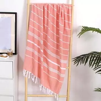 Утолщенное пляжное полотенце с кисточками, дополнительное одеяло, одеяло размера Queen Full Size, легкое охлаждающее большое одеяло Aqua 1pc арбуз красный