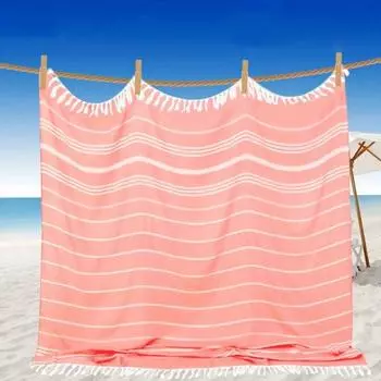 Утолщенное пляжное полотенце с кисточками, дополнительный плед, одеяло размера Queen Full Size 1pc арбуз красный