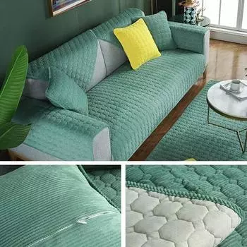 Утолщенное плюшевое полотенце для дивана, европейский универсальный чехол для дивана, нескользящий чехол для дивана, полотенце для дивана для декора гостиной, подушка 70x70cm