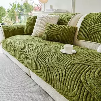 Утолщенное плюшевое полотенце для дивана, роскошное теплое зимнее полотенце для диванов для гостиной, универсальное нескользящее полотенце для дивана, защита подушки для дивана, современное A 70x70