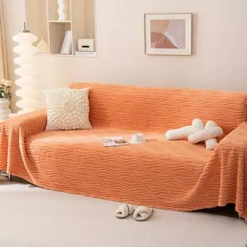 Утолщенное полотенце для дивана, плюшевое полотенце для дивана, чехол для дивана, универсальный чехол против кошачьих царапин, полный комплект, диванное одеяло для гостиной, 1/2/3/4 места 180x130