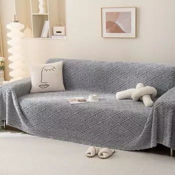 Утолщенное полотенце для дивана, плюшевое полотенце для дивана, чехол для дивана, универсальный чехол против кошачьих царапин, полный комплект, диванное одеяло для гостиной, 1/2/3/4 места 180x130cm1pcs
