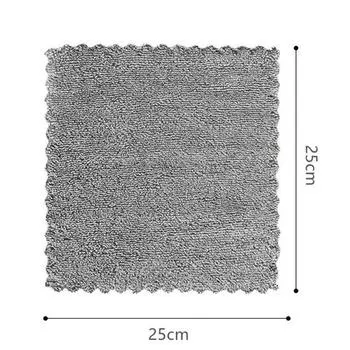 Утолщенное полотенце для посуды, впитывающая тряпка для обезжиривания из микрофибры, чистящие средства, японские кухонные принадлежности, аксессуары для бамбукового угля 1Pc серый