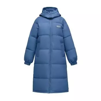 Утолщенное пуховое пальто, женское свободное длинное осеннее и зимнее пальто S хаки