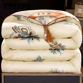 Утолщенное шелковое одеяло, китайское классическое высококачественное одеяло, мягкое и удобное одеяло «Четыре сезона» Queen-2.5kg