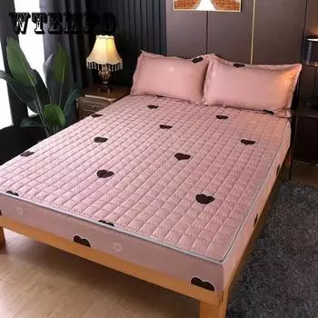 Утолщенное стеганое покрывало Нескользящее цельное покрывало для кровати Защитный чехол для матраса Защитный чехол Simmons «все включено» 120x200cm