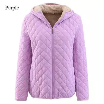 Утолщенное теплое хлопковое пальто облегающего кроя из шерсти с капюшоном, облегающее женское повседневное модное однотонное топы большого размера S красный