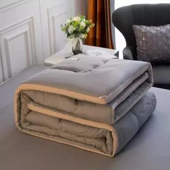 Утолщенное теплое зимнее одеяло для студенческого общежития на весну и осень, одинарное одеяло из шелка и хлопка, двойное одеяло с приятным для кожи наполнителем 150x200cm 3kg белый