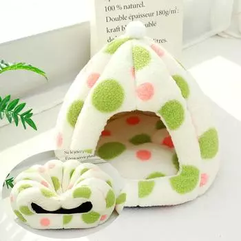 Утолщенное закрытое кошачье гнездо осенью и зимой теплая юрта кошачье гнездо домашнее животное кошачье гнездо палатка Pumpkin