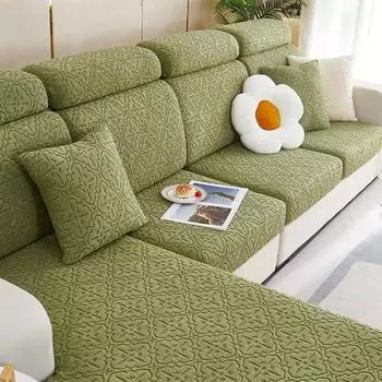 Утолщенные эластичные чехлы для диванных подушек с геометрическим рисунком, 1/2/3/4-местный чехол для углового дивана, шезлонг, диван, матрас Backrest Cover S