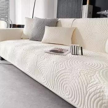 Утолщенные бархатные чехлы для диванов, нескользящие коврики для диванов, зимние теплые чехлы для диванов для гостиной, однотонные мягкие полотенца для диванов, которые можно стирать A 70x70