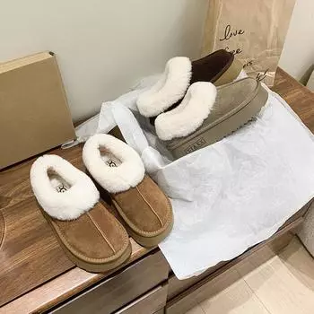 Утолщенные хлопковые ботинки женские 2024 зимние теплые ботинки Mao Mao на толстой подошве Северо-восточные утолщенные ботинки для снега с одной педалью 35