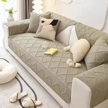 Утолщенные хлопковые чехлы для диванов, детские коврики для домашних животных, диваны, полотенца, противоскользящая защита для дивана, съемный чехол для дивана, одеяло для гостиной 70x70cm 1pc