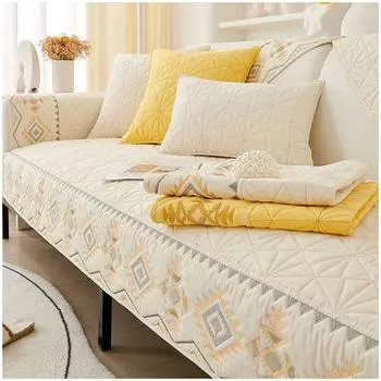 Утолщенные хлопковые чехлы для диванов, нескользящий коврик для дивана, универсальные моющиеся чехлы для диванов для гостиной, однотонные мягкие диванные полотенца 30x50 pillowcase 1pc