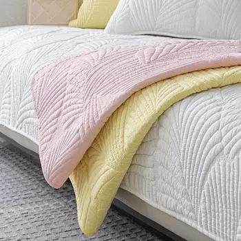 Утолщенные хлопковые чехлы для диванов, однотонные мягкие диванные полотенца, нескользящий коврик для дивана, зимний теплый моющийся чехол для дивана для гостиной 70x70cm 1pcs