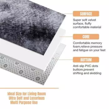 Утолщенные ковры для пола, ковры для окон, прикроватные коврики для домашнего декора, мягкий бархатный коврик, толстый ковер для гостиной, плюшевый коврик See below for size descriptions
