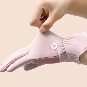 Утолщенные лыжные плюшевые перчатки с сенсорным экраном и пятью пальцами, перчатки для вождения, женские велосипедные варежки, зимние