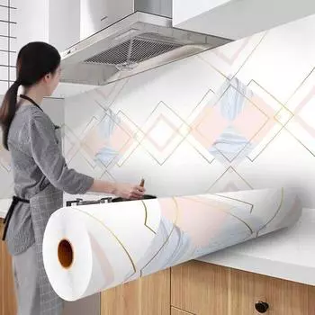 Утолщенные маслостойкие кухонные самоклеящиеся обои домашний декор водонепроницаемые наклейки на стену из ПВХ контактная бумага обои из стекловолокна 60cm x 100cm