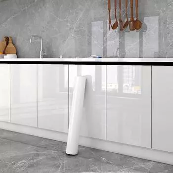 Утолщенные наклейки на шкаф. Водонепроницаемые и маслостойкие наклейки для кухни. Устойчивые к высоким температурам самоклеящиеся наклейки для ремонта дверей шкафа. 2m30cm белый