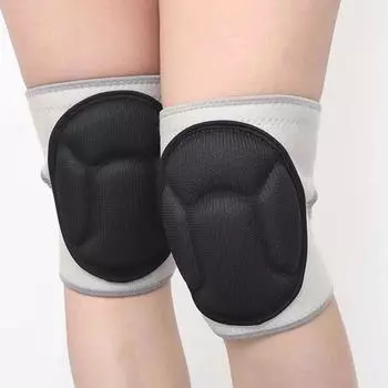 Утолщенные наколенники для волейбола, противоударные, эластичные наколенники SBR, спортивные наколенники для танцоров M чёрный