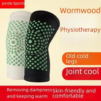 Утолщенные наколенники из полыни для людей среднего и пожилого возраста: Теплые вязаные компрессы для ног и ступней на осень и зиму Bamboo charcoal