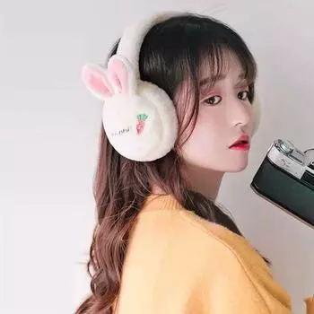 Утолщенные наушники-вкладыши, ветрозащитные детские наушники, женские наушники, зимние наушники, плюшевые наушники A