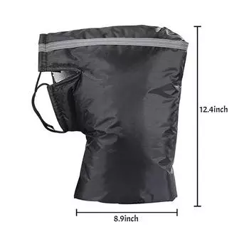 Утолщенные перчатки для руля мотоцикла ветрозащитные, водонепроницаемые и теплые, простые в использовании, удобные и приятные для кожи чёрный