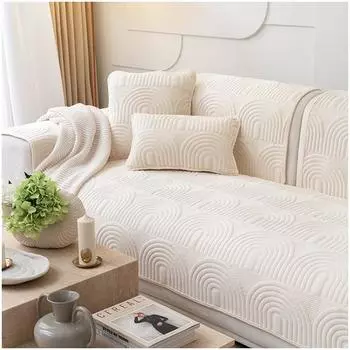 Утолщенные плюшевые чехлы для диванов, нескользящие коврики для диванов, однотонные чехлы для полотенец, накидки на диваны для защиты мебели в гостиной 1pc 45x45 pillowcase