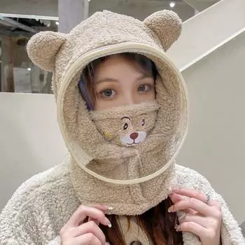 Утолщенные полнолицевые шапки, ветрозащитная плюшевая шапка-пуловер, защитные наушники, маска для верховой езды, лыжи style 3