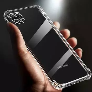 Утолщенные противоударные чехлы из мягкого ТПУ с подушкой безопасности для Samsung Galaxy A22 5G, прозрачная задняя крышка SM-A226B For Samsung A22 5G чистый