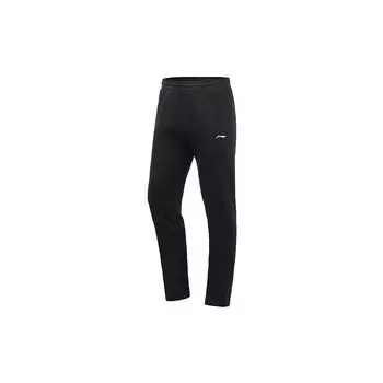 Утолщенные прямые брюки Li Ning Training Series, мужские брюки черного цвета AKLP869-1 M