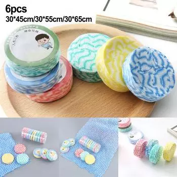 Утолщенные сжатые полотенца для путешествий, 6 шт., впитывающий хлопок 6PCS-30X45CM