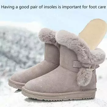 Утолщенные теплые стельки, зимняя искусственная овечья шерсть, морозостойкая стелька, теплые мужские и женские зимние ботинки, мягкая подкладка для ног, индивидуальная стелька as the picture