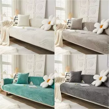 Утолщенные угловые чехлы для полотенец для дивана, плюшевые чехлы для дивана, чехол для дивана для гостиной, съемный коврик для домашних собак, детский коврик, подушка для дивана, одеяло 1pcs45x45 pillowcase