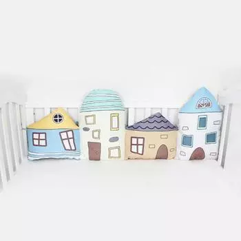 Утолщенный бампер для детской кроватки, противоударный полиэстер, мягкая текстура, цельный защитный коврик для детской кроватки, товары для дома B