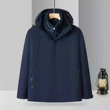 Утолщенный бархат Silver Fox Velvet три в одном водонепроницаемый и ветрозащитный съемный комбинезон для кемпинга и альпинизма M