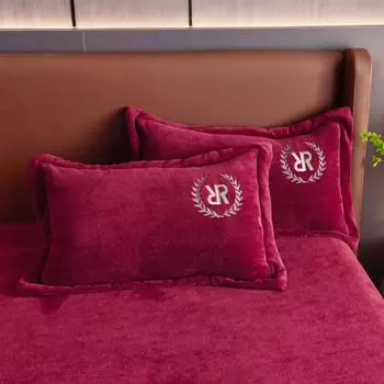 Утолщенный бархатный чехол для кровати, наволочка для спальни, размер 48x74 см, две части, один комплект 2PCS 48x74CM