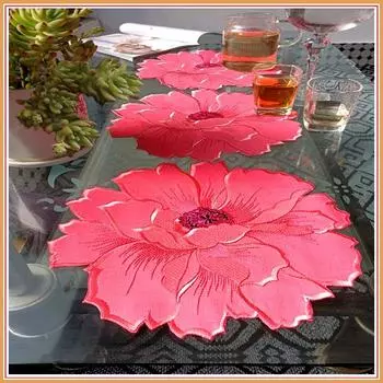 Утолщенный Чайный Столик Европейский Простой Тканевый Обеденный Стол Rose Red 22X22cm