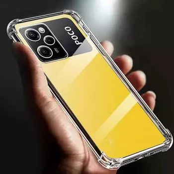 Утолщенный чехол Airbag Clear Soft TPU для телефона Xiaomi Poco X5 Pro, прозрачная задняя крышка для redmi Note 12 Pro speed for POCO X5 Pro прозрачный