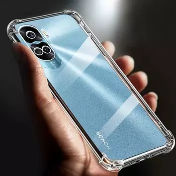 Утолщенный чехол Airbag CRT-NX1 из мягкого ударопрочного прозрачного ТПУ для телефона Huawei Honor 90 Lite, чехол 5G, прозрачная задняя крышка 6,7 дюйма For Honor 90 lite чистый