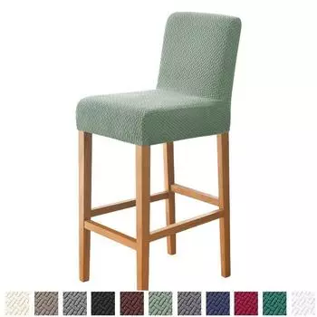 Утолщенный чехол для барного стула Т-образный твиловый чехол для табурета Эластичный чехол для барного стула Home Hotel Club Чехол для стула 20*18*2.5cm темно-серого