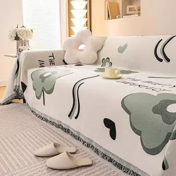 Утолщенный чехол для дивана из синели, универсальная цельная пылезащитная подушка, универсальное четырехсезонное полностью покрытое большое диванное полотенце 180*130cm