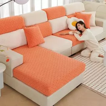 Утолщенный чехол для дивана «ленивый», зимний универсальный противоскользящий теплый плюшевый чехол для дивана, простой чехол для гостиной S