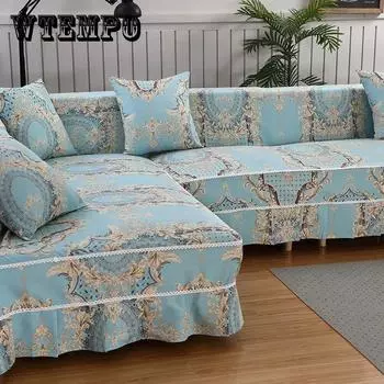 Утолщенный чехол для дивана в европейском стиле, универсальный чехол для дивана, нескользящий чехол для дивана, украшение для гостиной, полотенце для дивана 1 saeter
