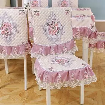Утолщенный чехол для стула, комплект для домашнего сиденья, подушка для сиденья, противоскользящая подушка для сиденья, интегрированная с подушкой, украшение для домашнего банкета chair 1 cover 1 back