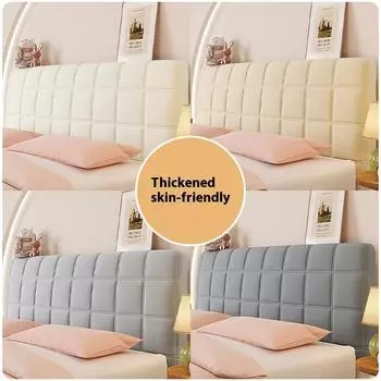 Утолщенный чехол на изголовье кровати – универсальный мягкий чехол на изголовье кровати, защита от пыли для обитых кроватей 120cm светло-серый