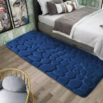 Утолщенный длинный полосатый противоскользящий коврик для спальни из кораллового флиса, прикроватное одеяло, впитывающий коврик для входной двери крыльца, коврик для эркера 40cm x 60cm абрикосовый