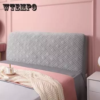 Утолщенный европейский стиль, спинка кровати, плюшевый стеганый чехол на голову, бархатный чехол для изголовья, пылезащитный чехол W160 x H70cm