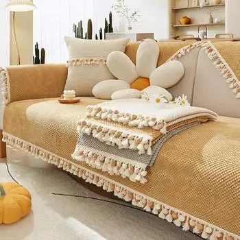 Утолщенный фланелевой чехол для дивана, детский коврик для домашних животных, диванное полотенце, противоскользящая защита для дивана, чехлы, плюшевое одеяло для дивана Housse 70x70cm 1pcs