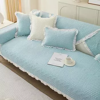 Утолщенный хлопковый коврик для дивана, коврик для детей, полотенце для дивана, противоскользящий чехол для дивана, съемное одеяло для дивана для гостиной 70x70 A